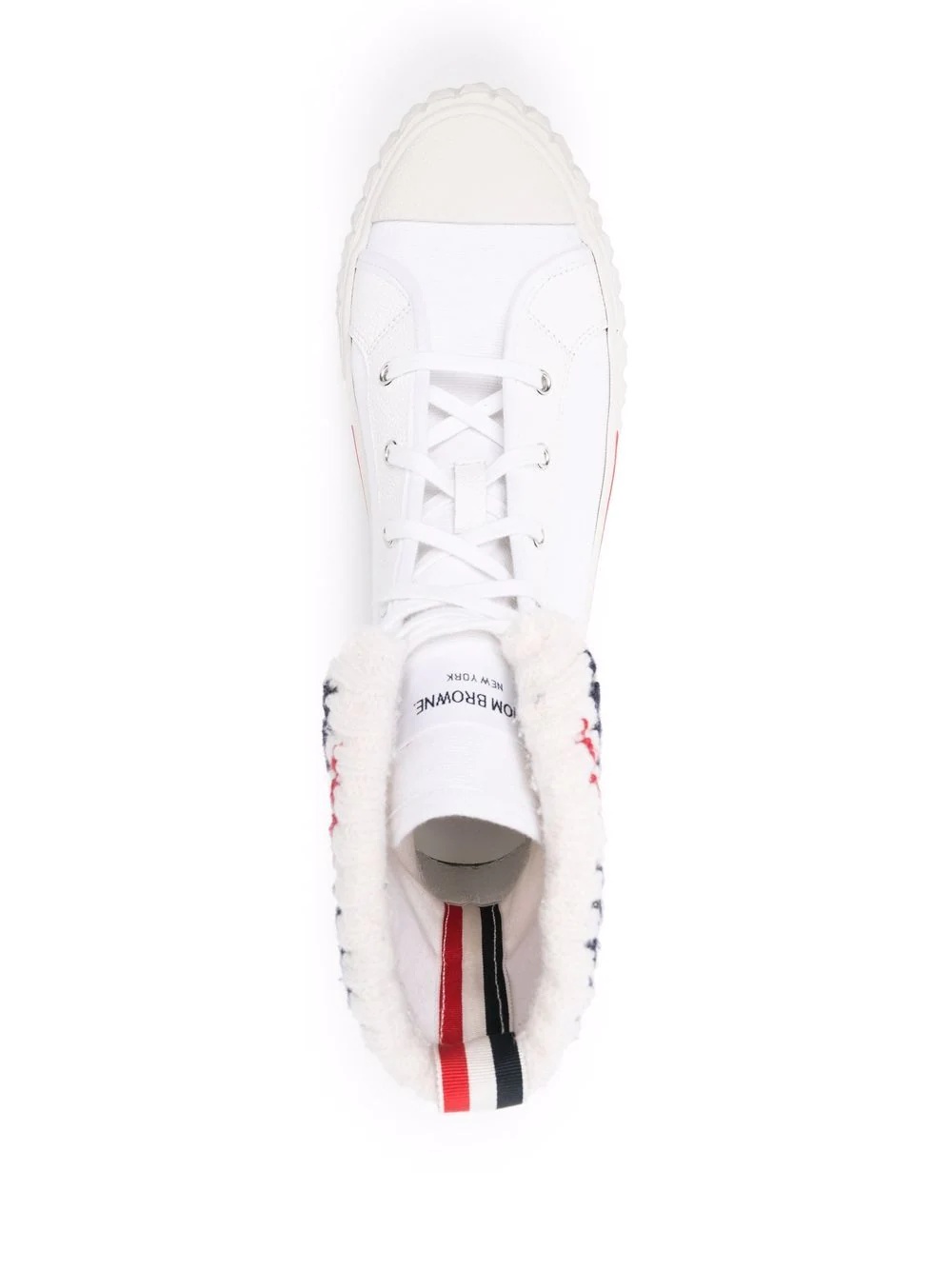 tartan-sole RWB stripe sneakers - 4
