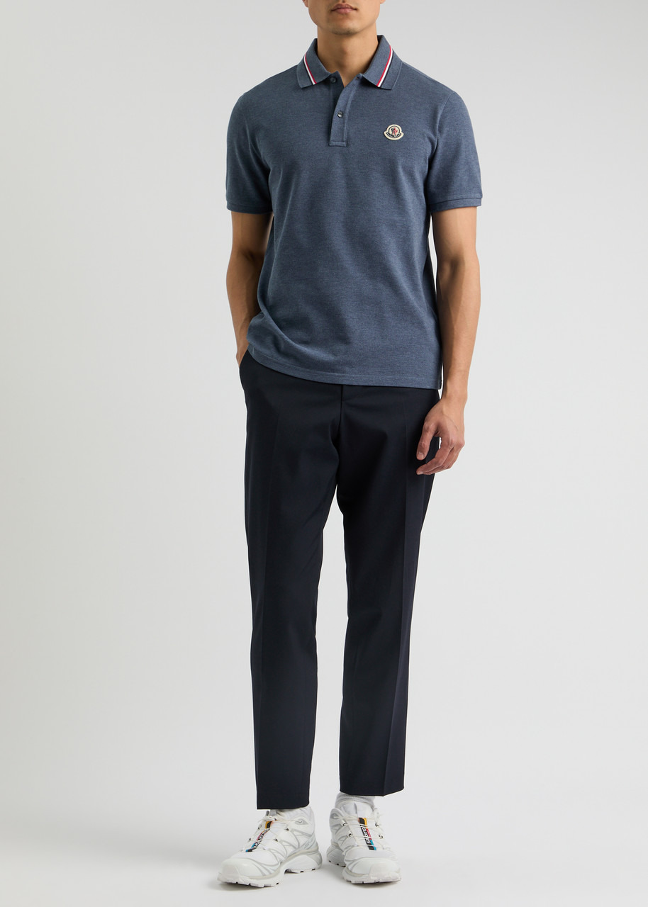 Logo piqué cotton polo shirt - 4