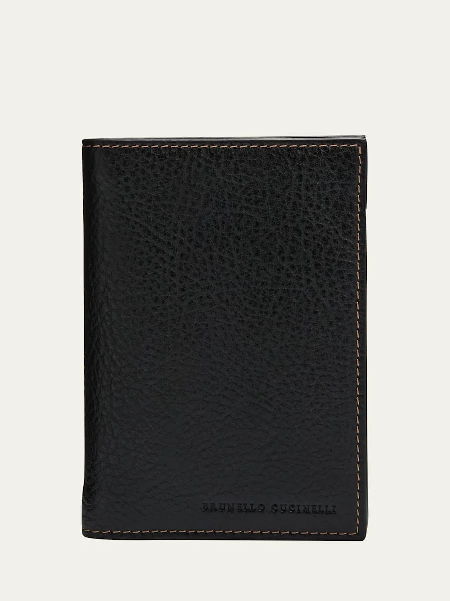 Men's Leather Bifold Card Holder - 1