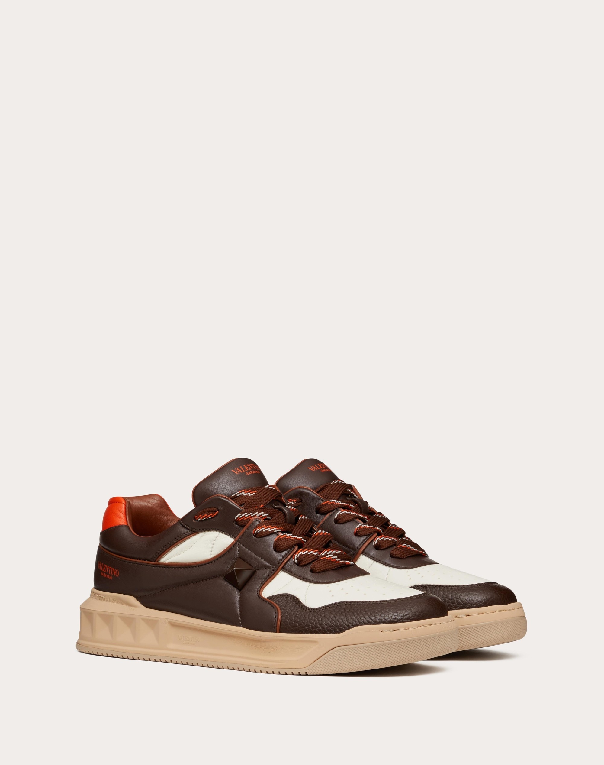 ONE STUD NAPPA LEATHER LOW-TOP SNEAKER - 2