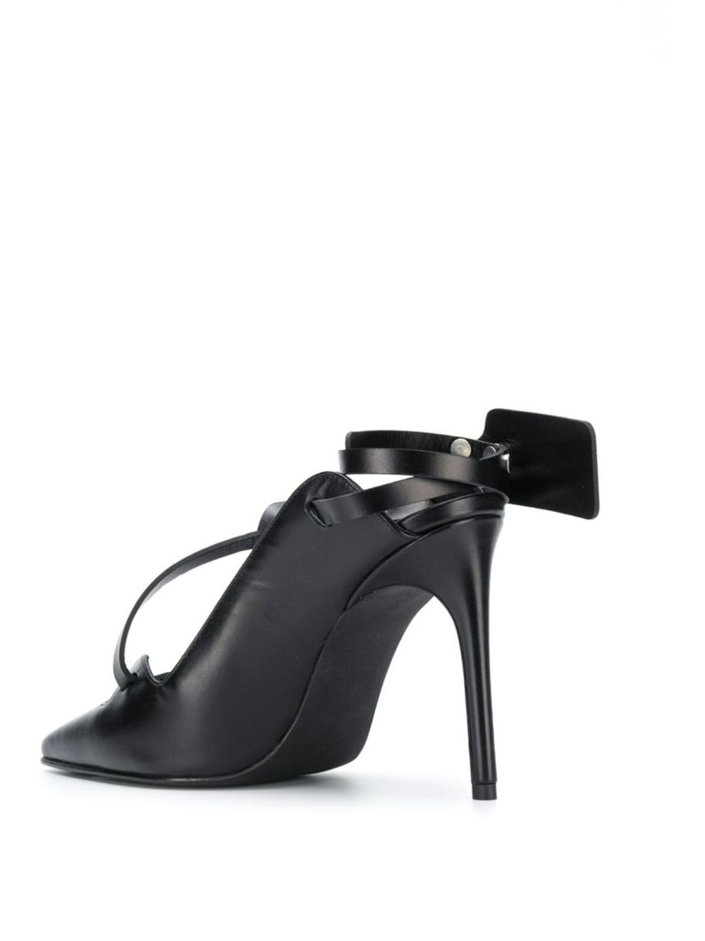warped leather pumps - 3