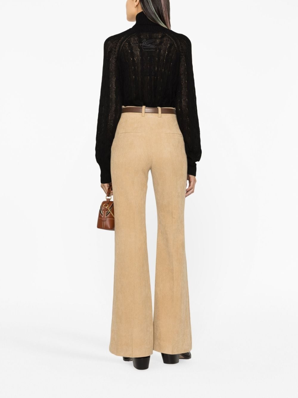 cable-knit roll-neck jumper - 4