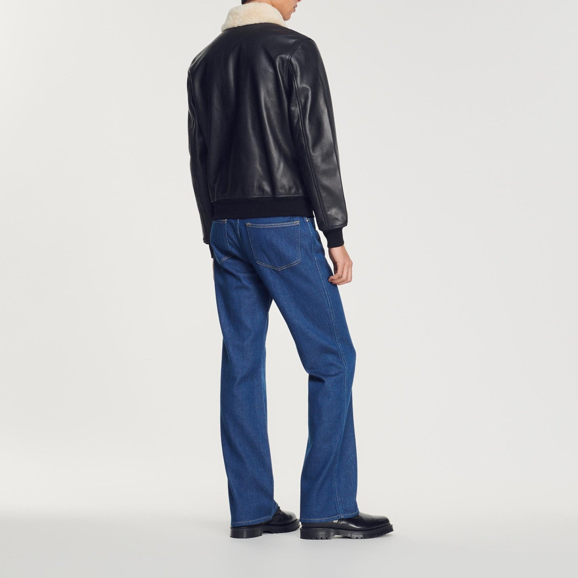 Leather aviator jacket - 5