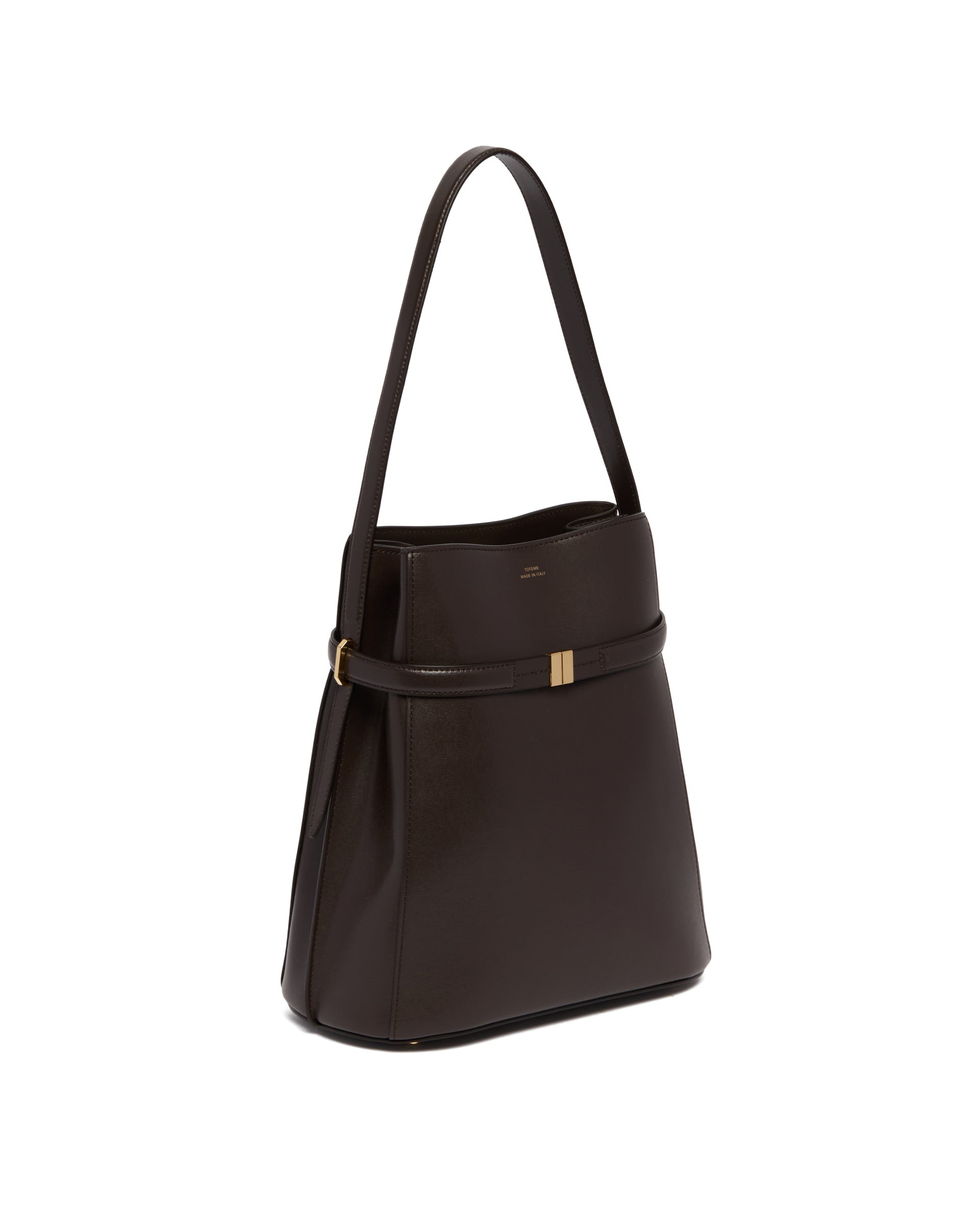 Brown Leather Belted Bag - 6