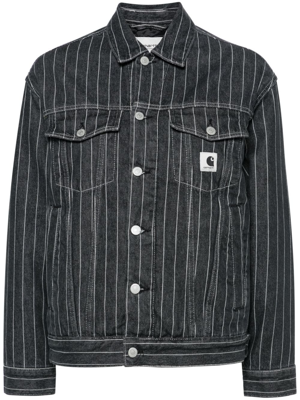 W' Orlean pinstriped shirt jacket - 1
