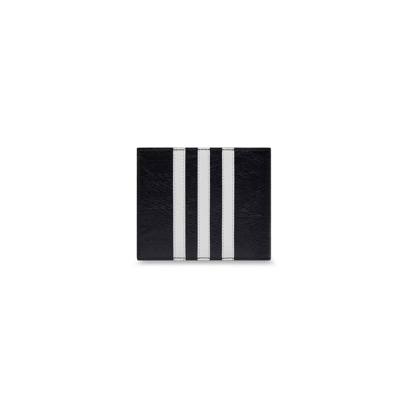 Men's Balenciaga / Adidas Square Folded Wallet in Black 2