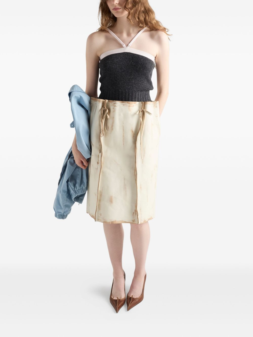 leather midi skirt - 2