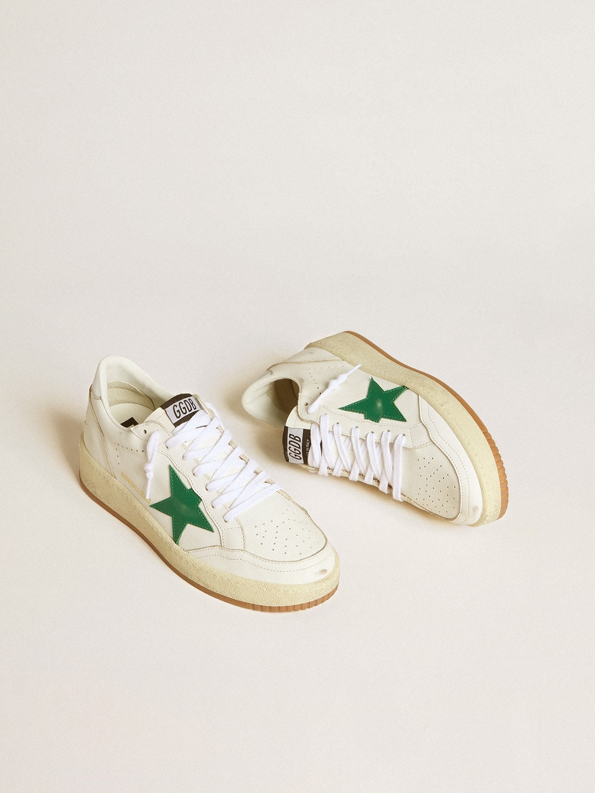 Women's Ball Star 2 with green leather star and metallic leather heel tab - 2
