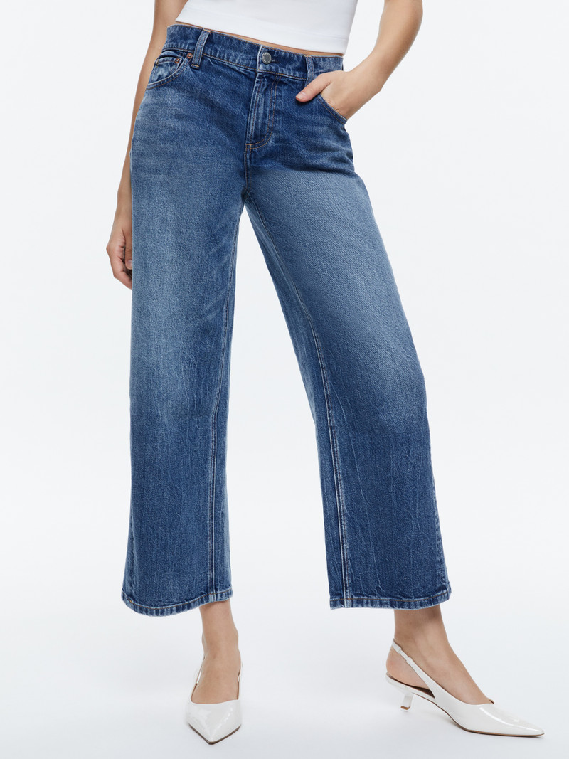 ERNIE CROPPED LOW RISE BUCKLE BACK BAGGY JEAN 2