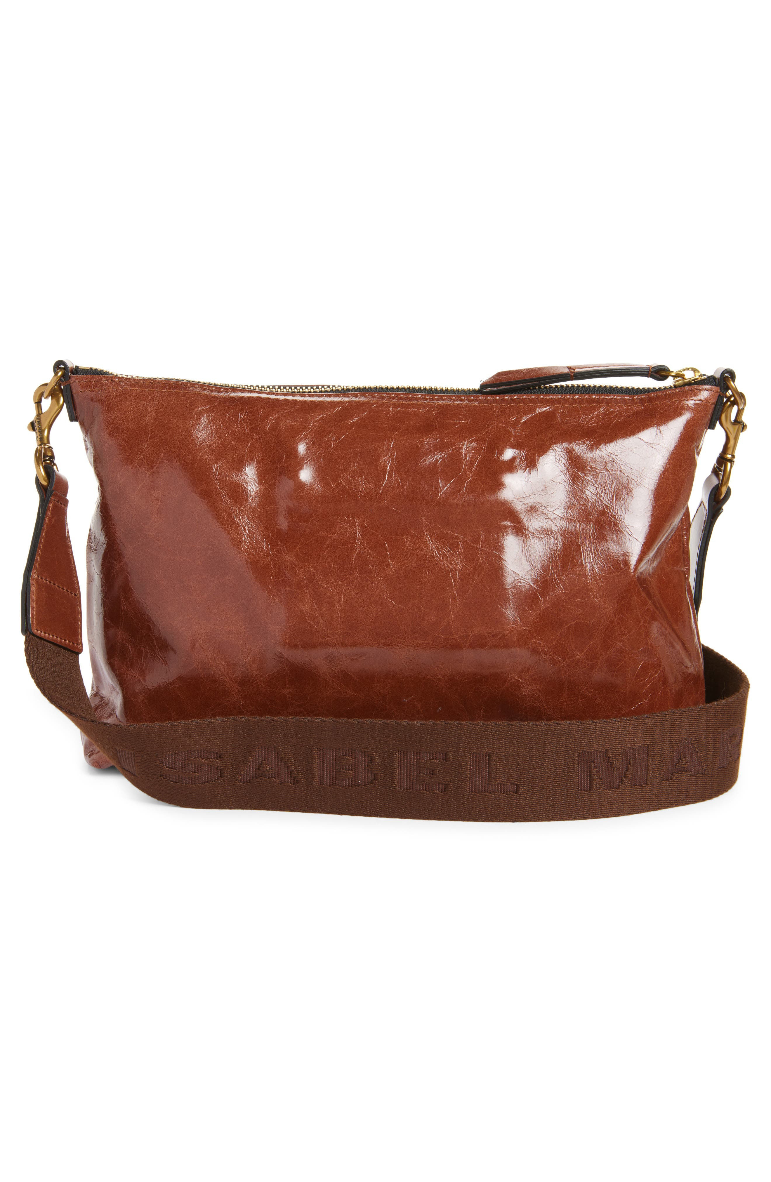 Isabel Marant Nessah Wardy Leather Crossbody Bag in Chocolate at Nordstrom - 3