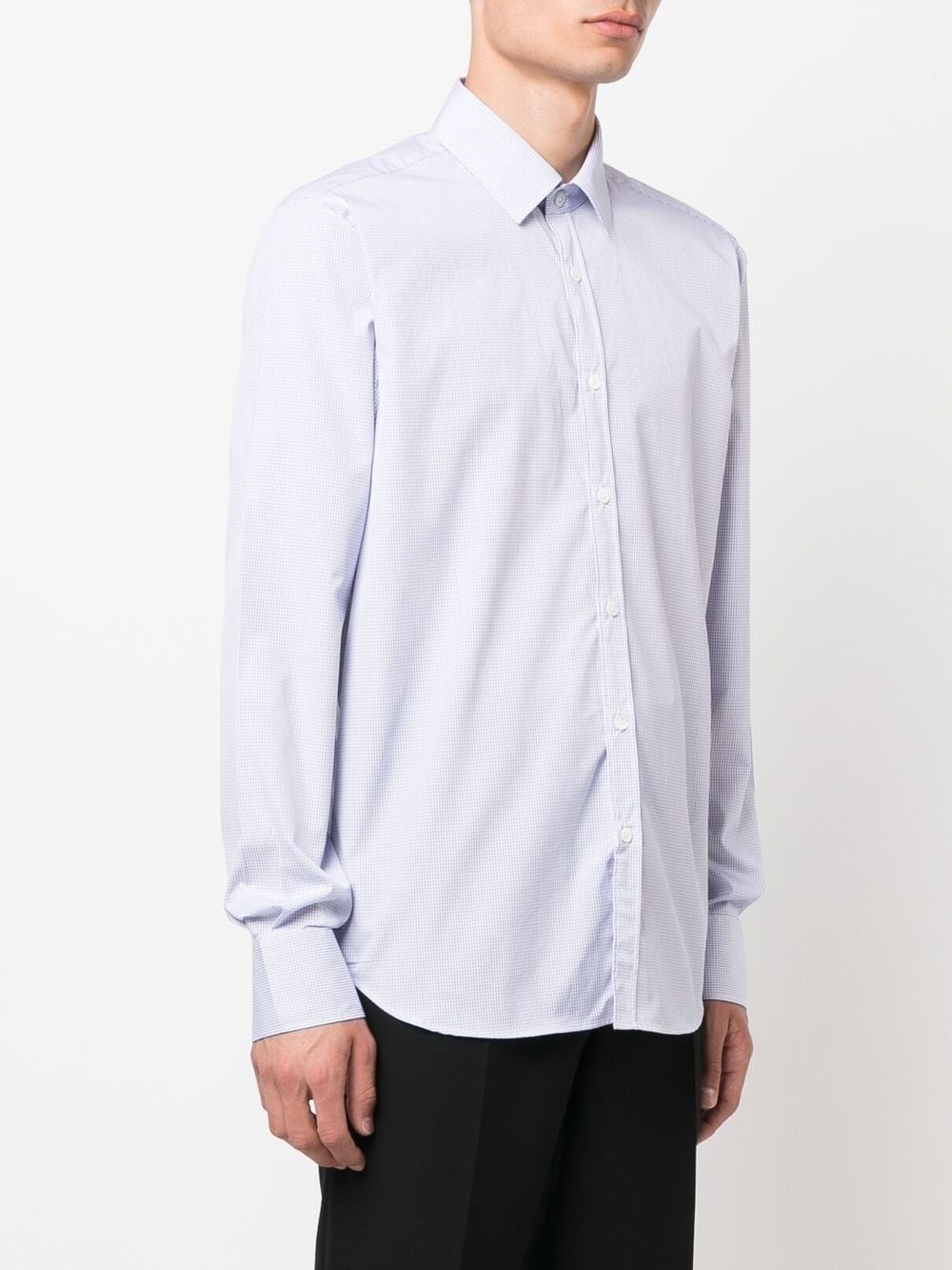 check print cotton long-sleeve shirt - 3