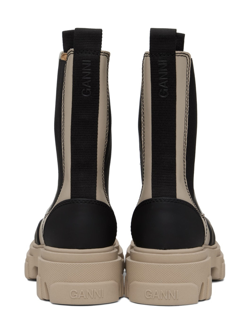 Taupe Cleated Mid Chelsea Boots 2
