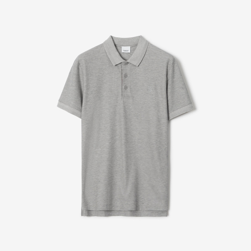 Monogram Motif Cotton Piqué Polo Shirt 1