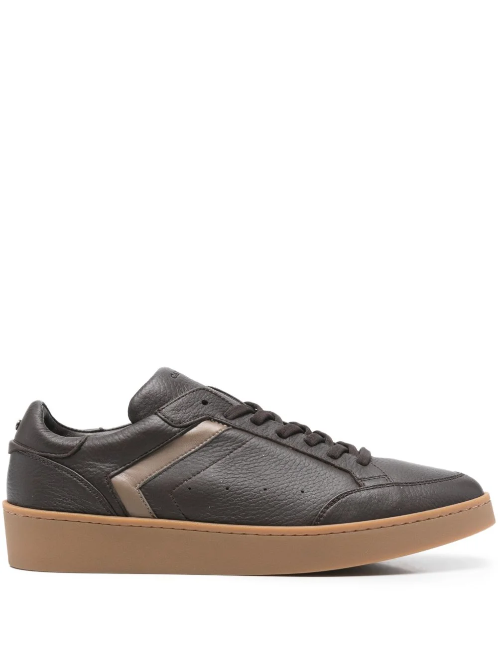 panelled leather sneakers - 1
