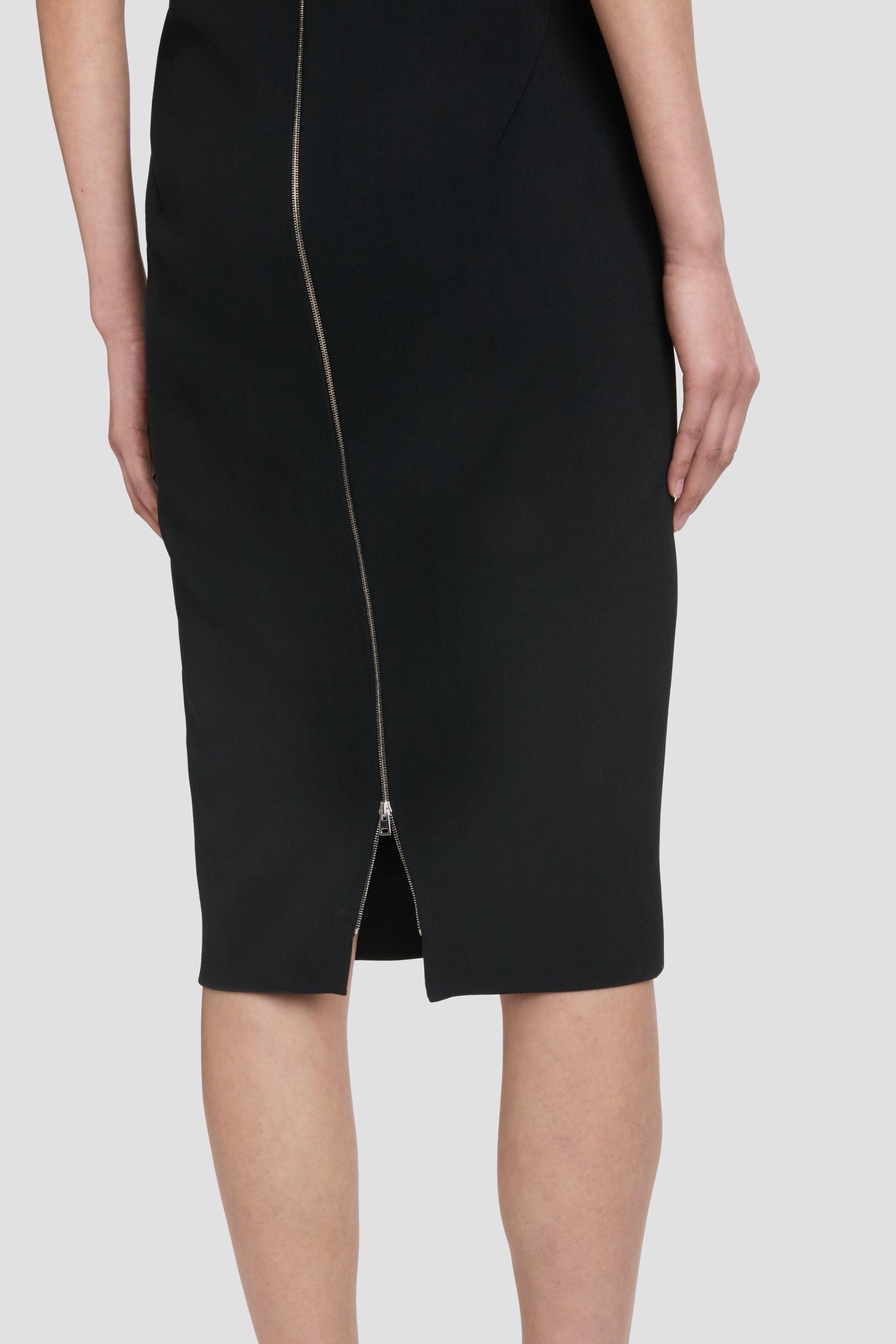 Fitted T-Shirt Dress In Black - 5