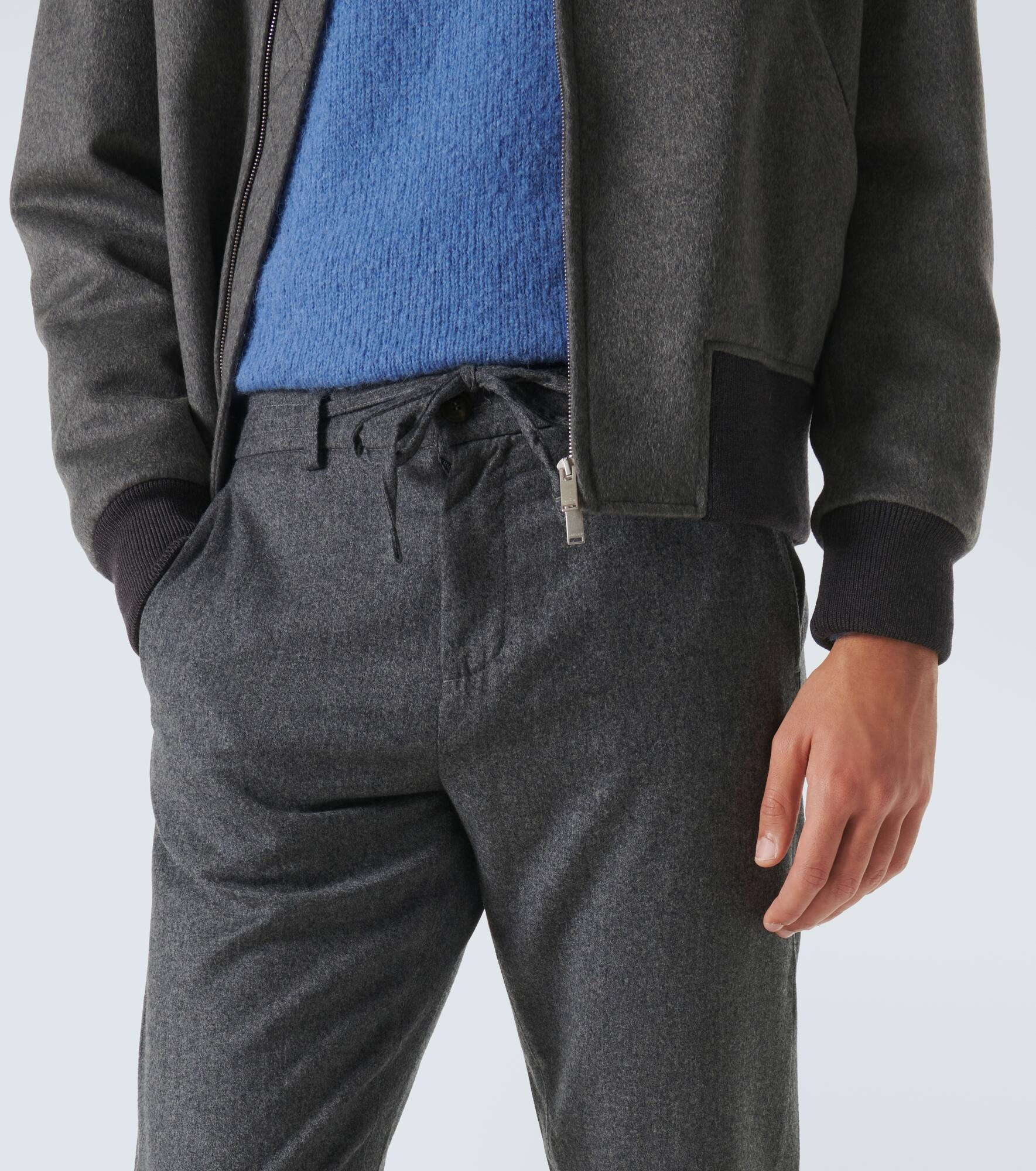 Wool straight pants - 5