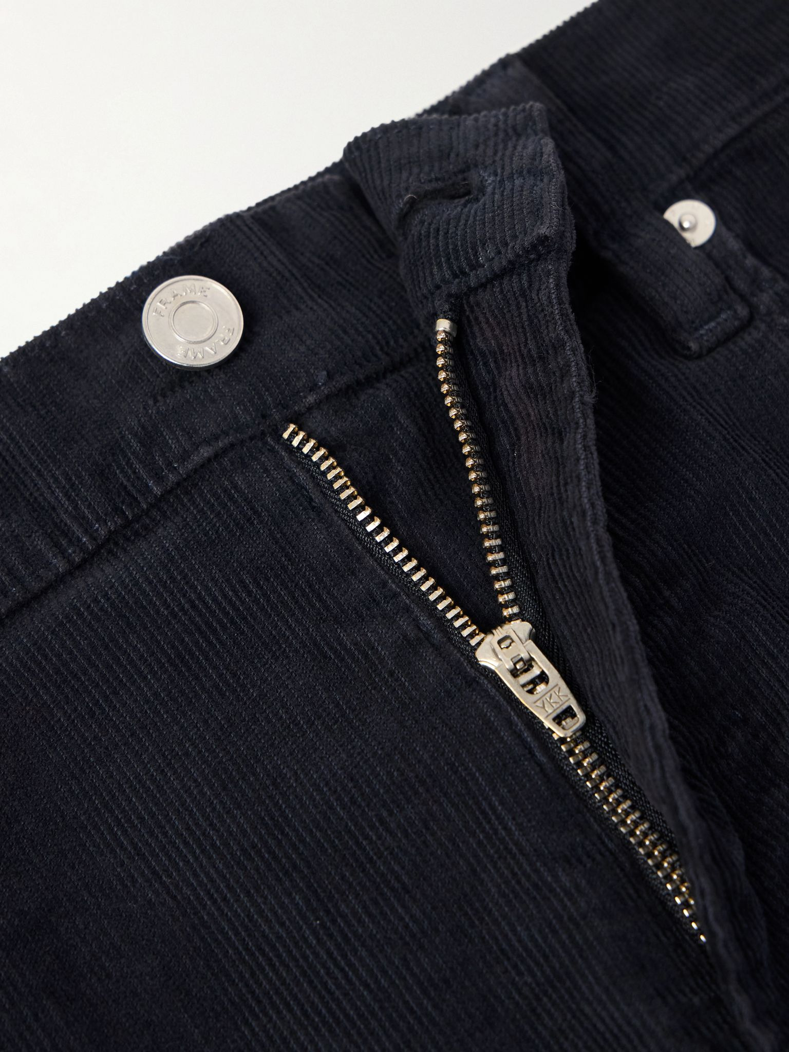 L'Homme Slim-Fit Cotton-Blend Corduroy Trousers Navy - 6