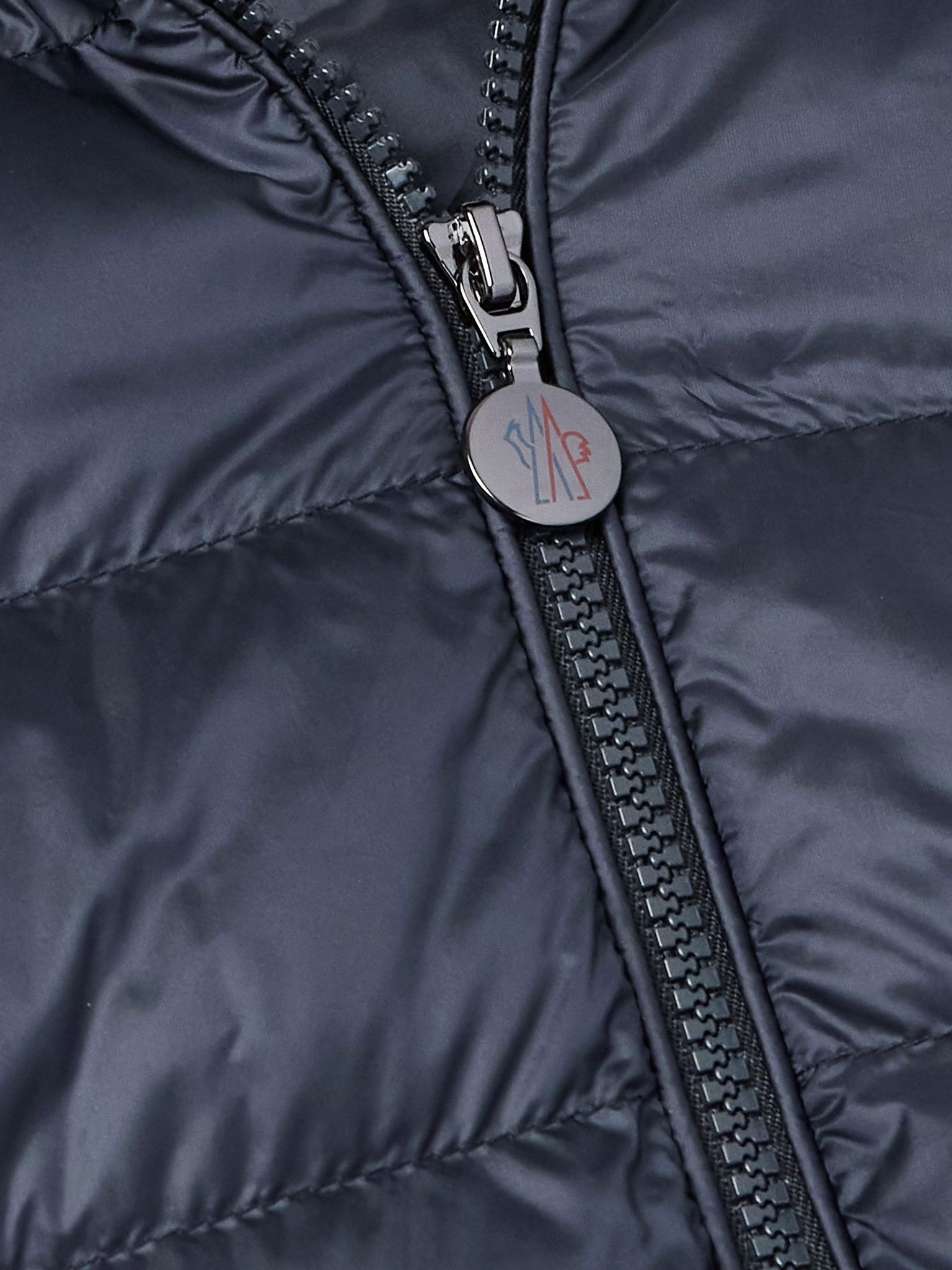 Najan Logo-Appliquéd Quilted Shell Hooded Down Jacket Navy - 4
