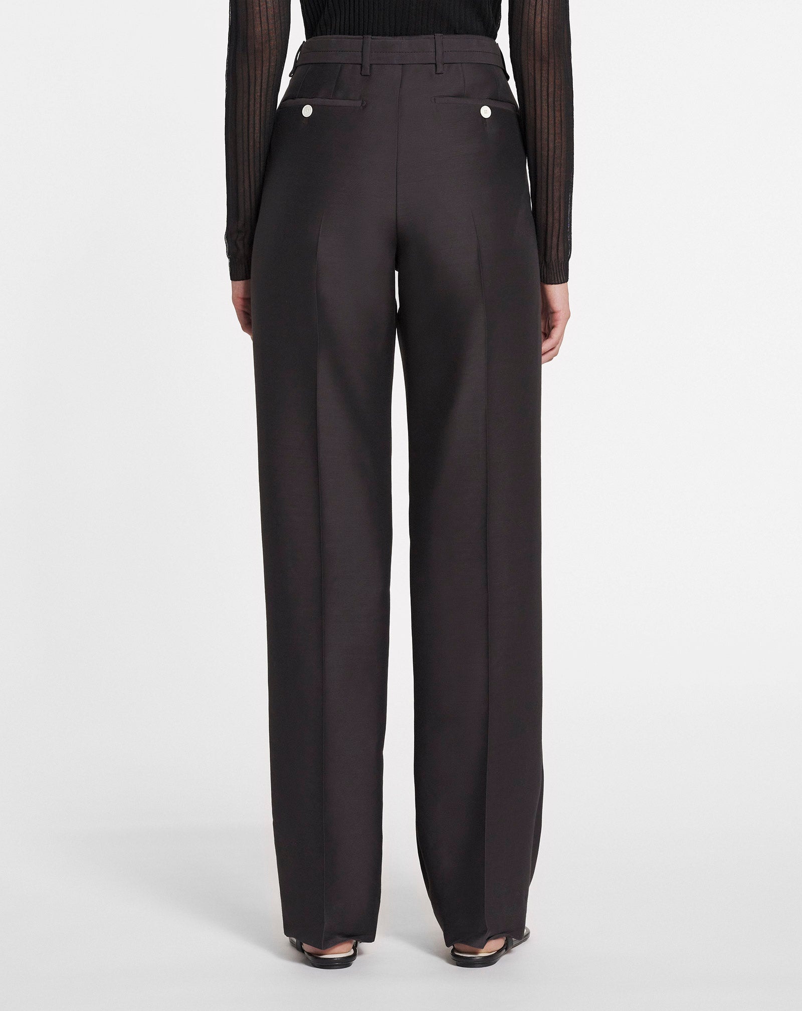 STRAIGHT-LEG PANTS WITH BELT - 4