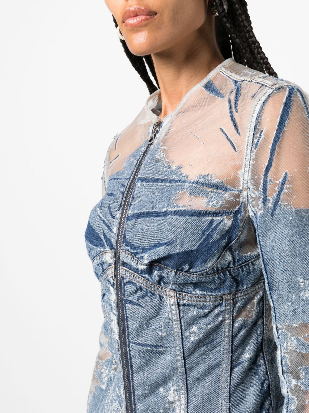 Milly denim fitted jacket - 5