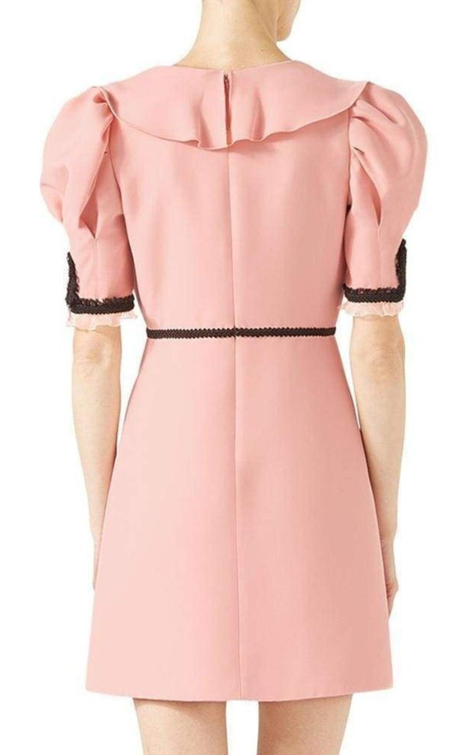 Pink Crepe Silk Wool Cocktail Dress - 6