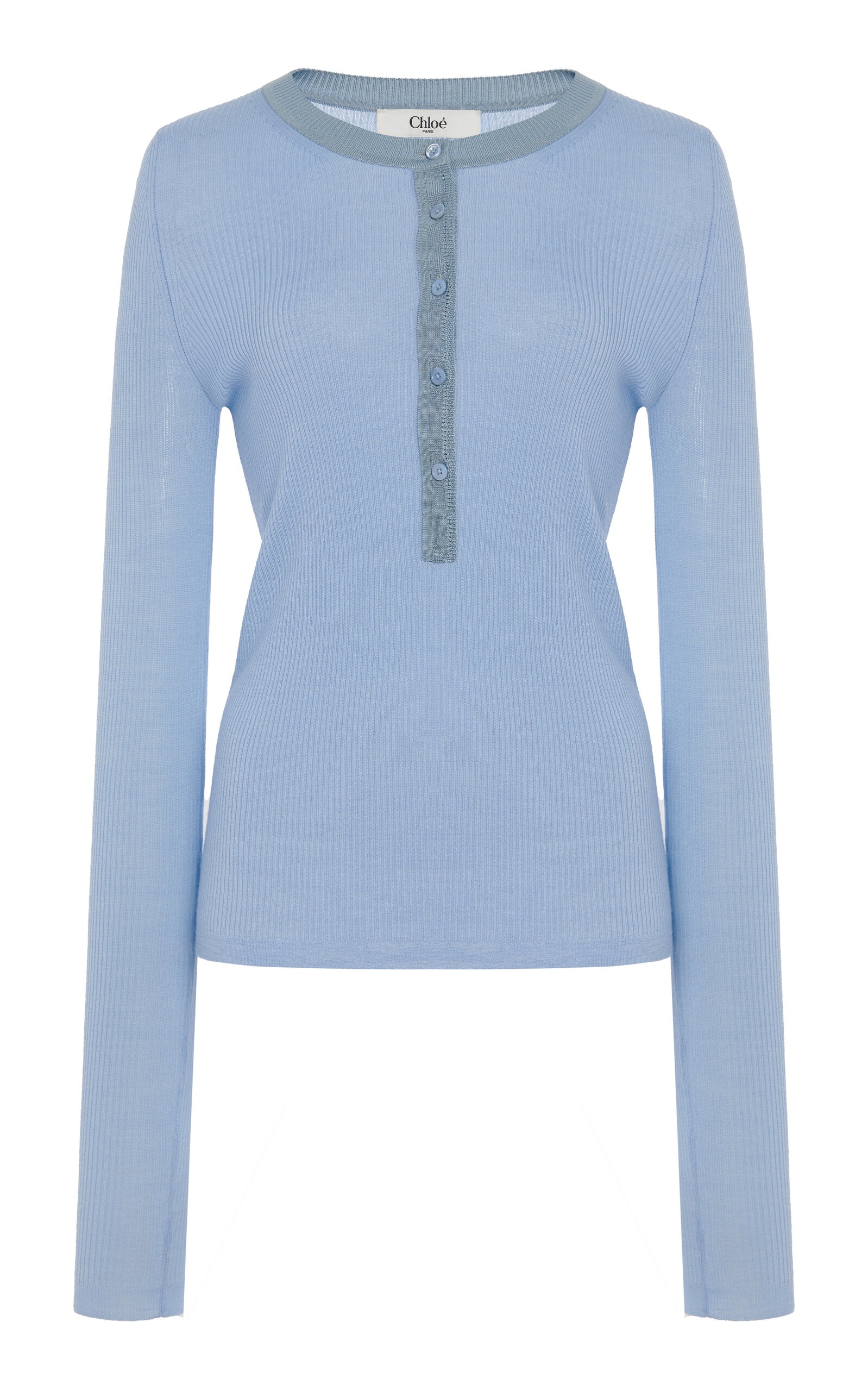 MARNO Chloe knit tops CHLOÉ Ribbed open-knit wool polo shirt