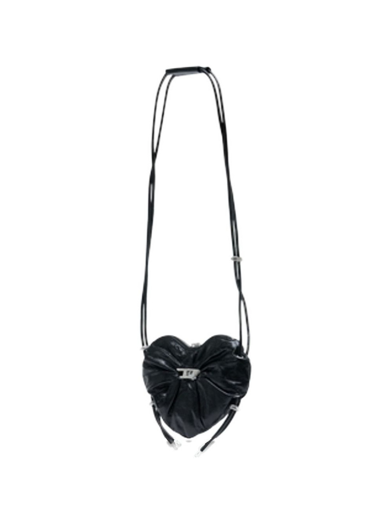 Diesel Scrunch-D Heart leather cross body bag outlook