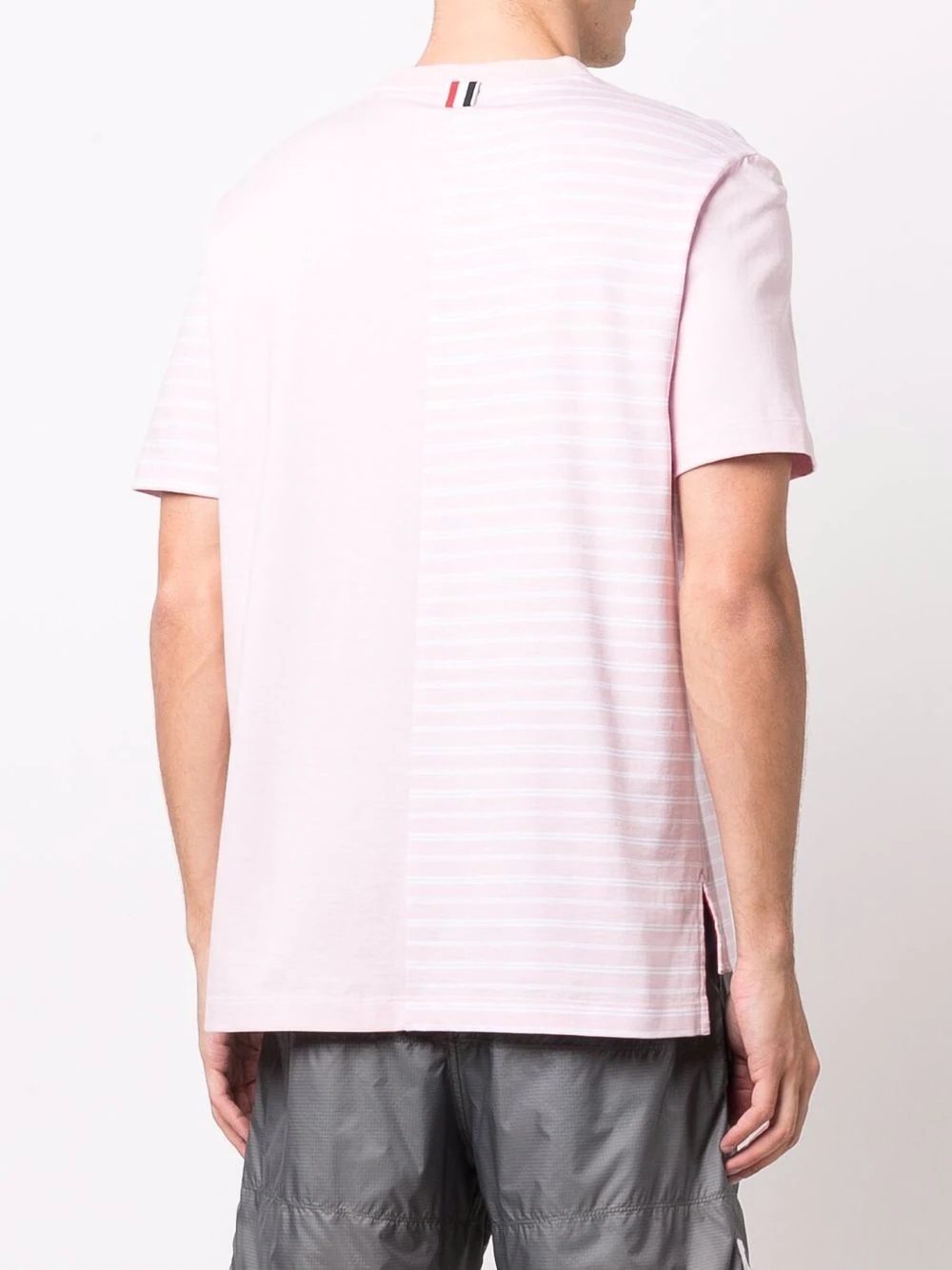 striped panel T-shirt - 4