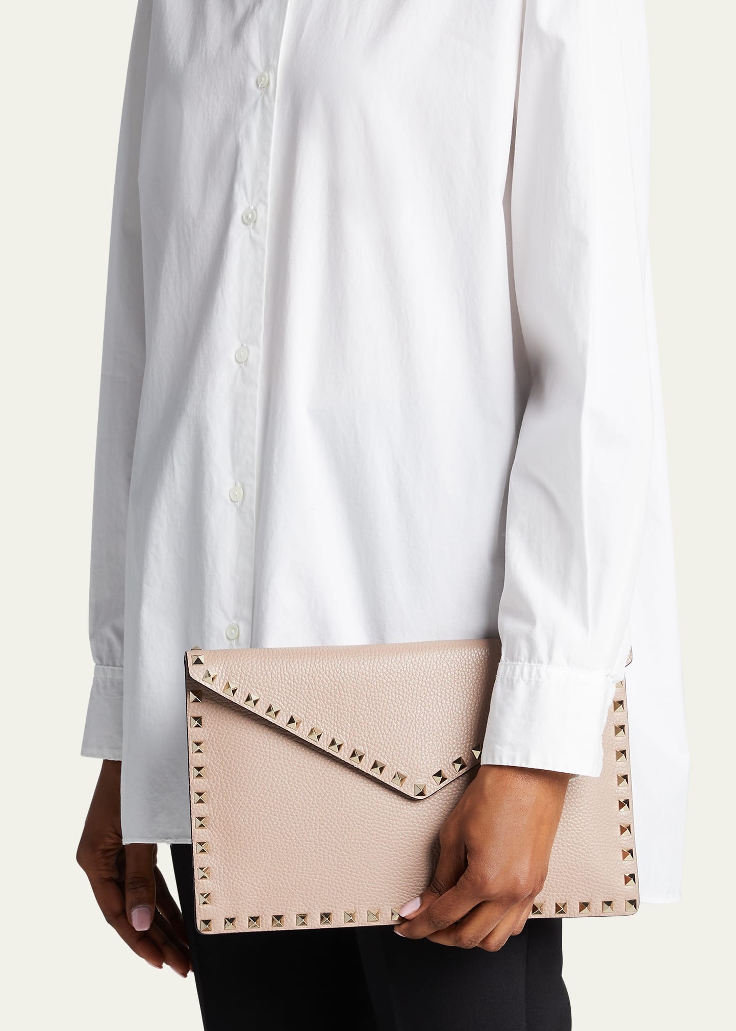 Rockstud Large Envelope Clutch Bag - 2