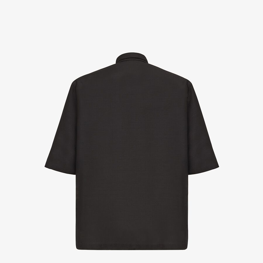 Black wool shirt - 2