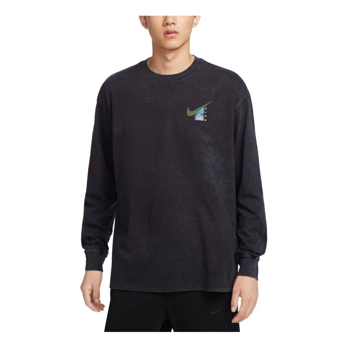 Nike Max90 Long Sleeve Basketball T-Shirt Asia Sizing 'Black' HF6196-010 - 1