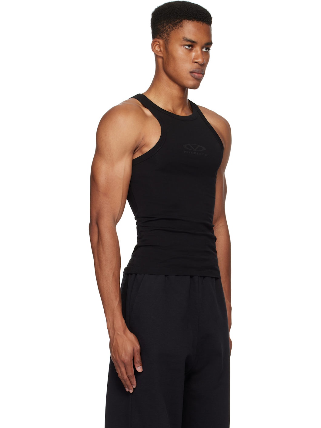 Black Oval Logo Tank Top - 2