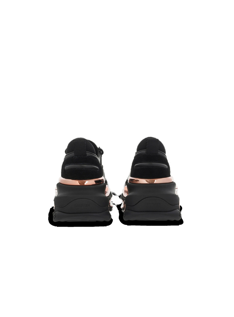 Leather, metal and suede B-Bold low-top sneakers 5