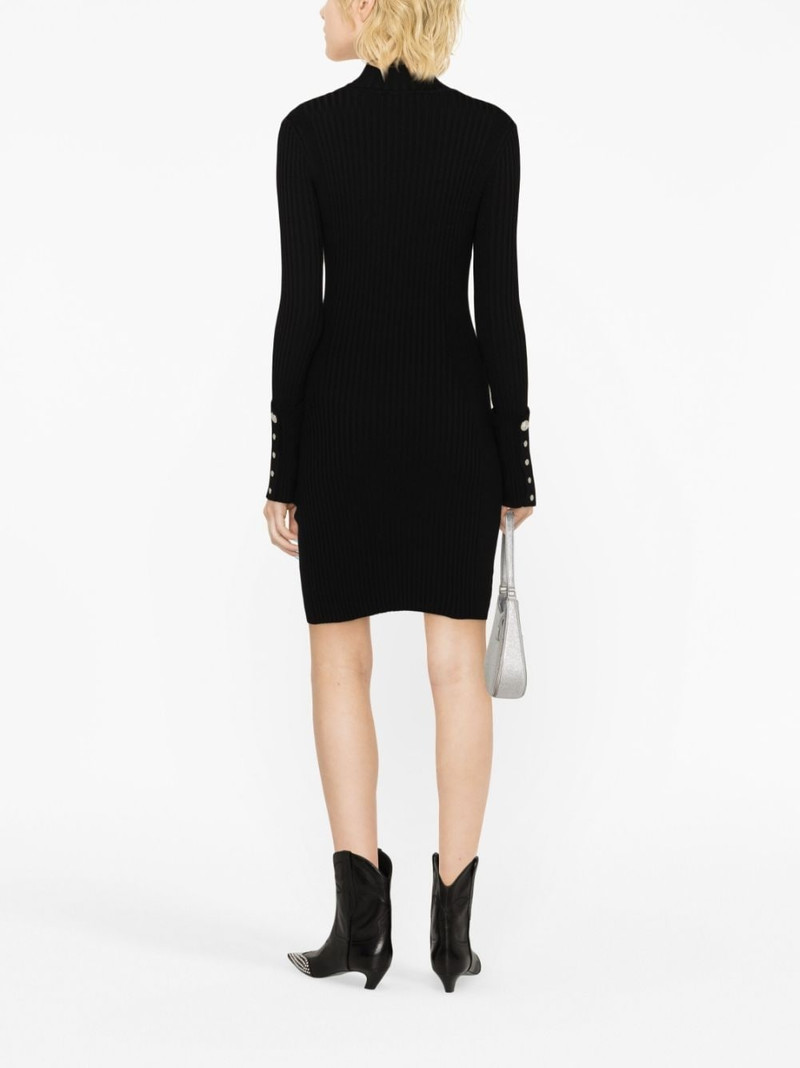 high-neck ribbed-knit minidress 4