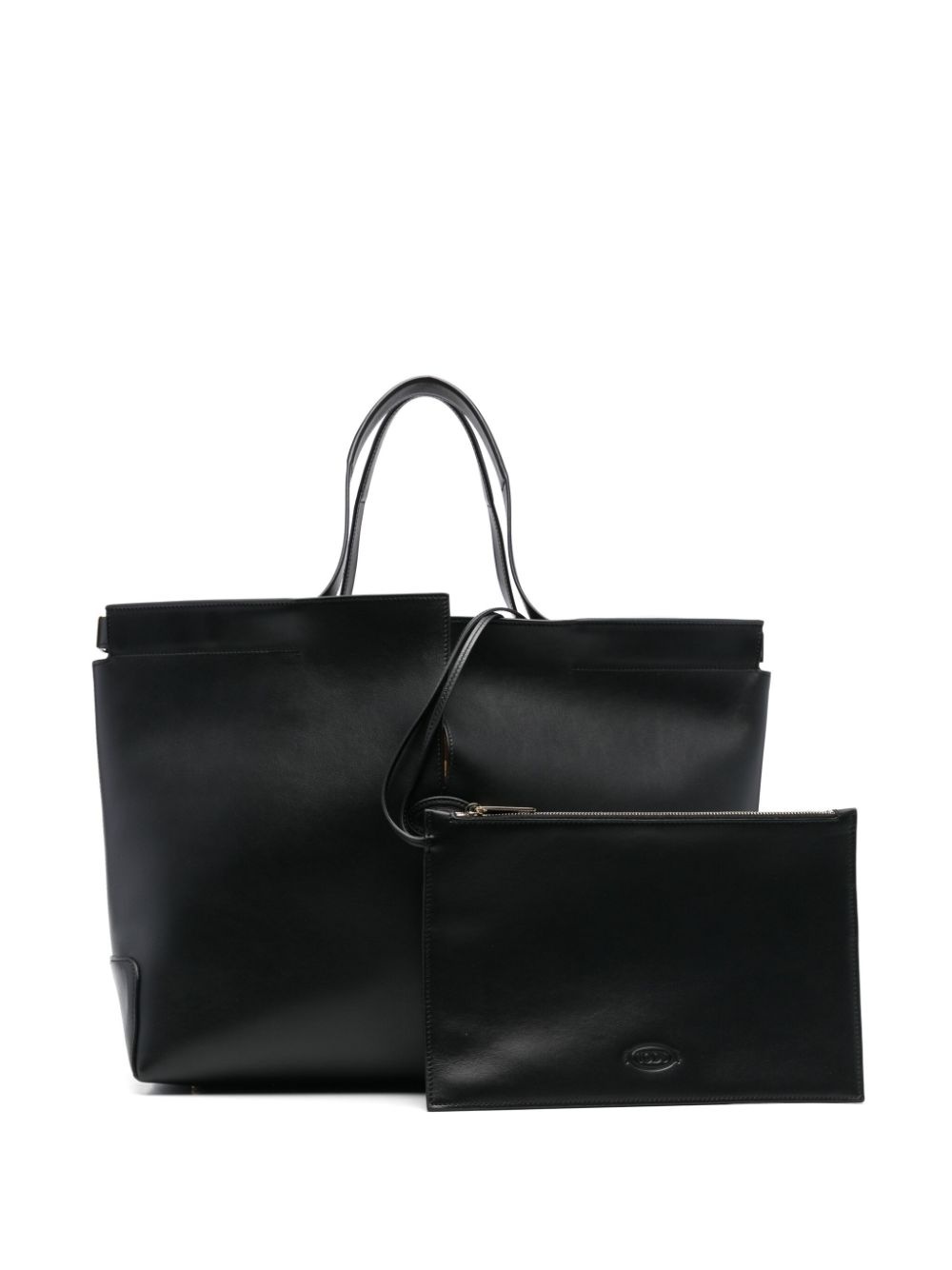 medium leather tote bag - 6