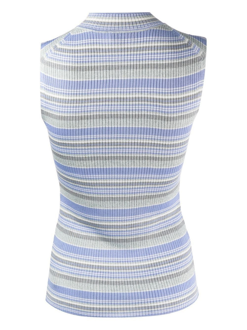 Theory horizontal-stripe sleeveless top outlook