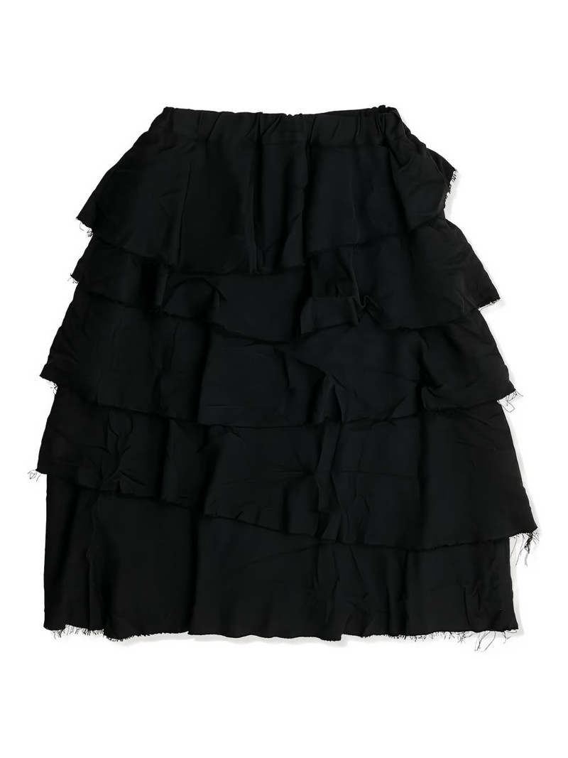 BLACK COMME des GARÇONS ruffled tiered mini skirt outlook