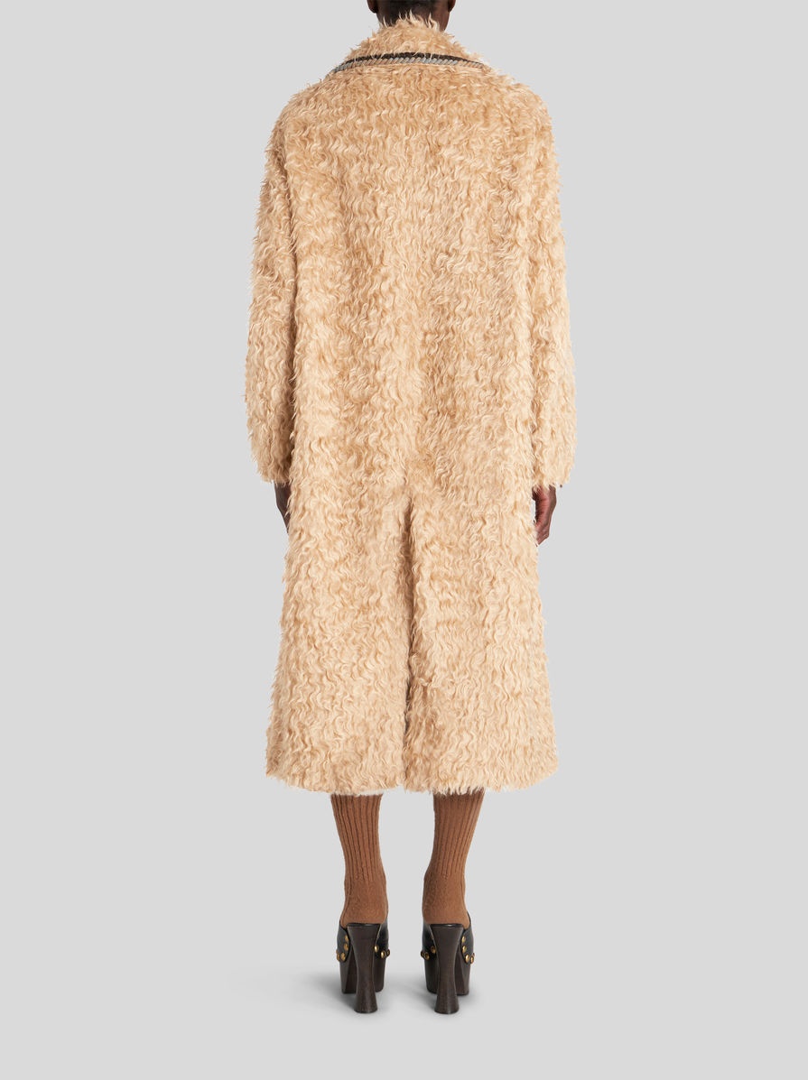 LONG COAT WITH WORKED EDGING - 4