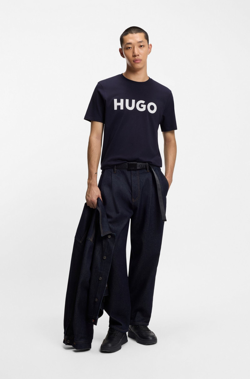 HUGO REGULAR-FIT T-SHIRT IN COTTON JERSEY WITH LOGO PRINT outlook