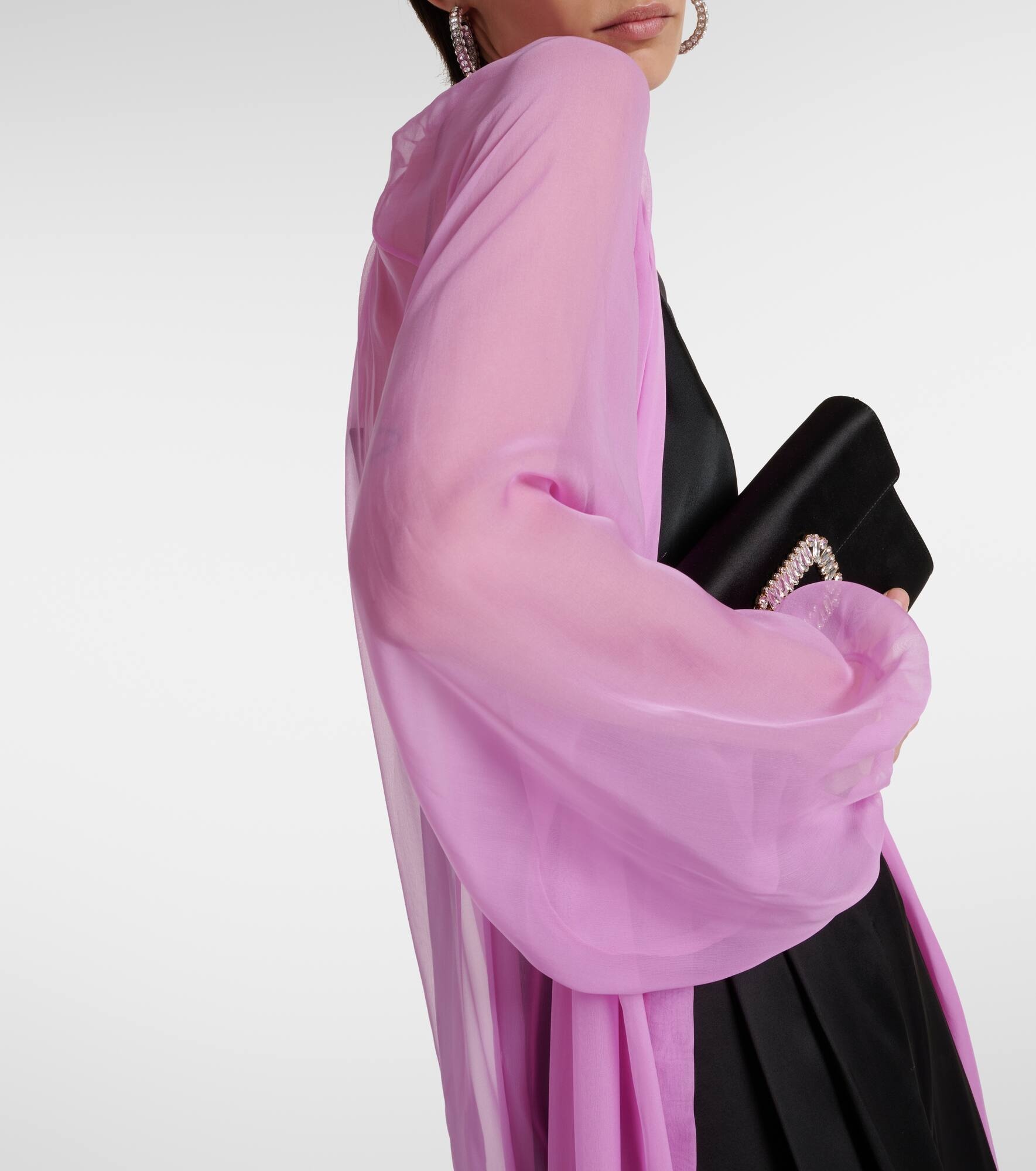 Medicea silk chiffon robe - 5