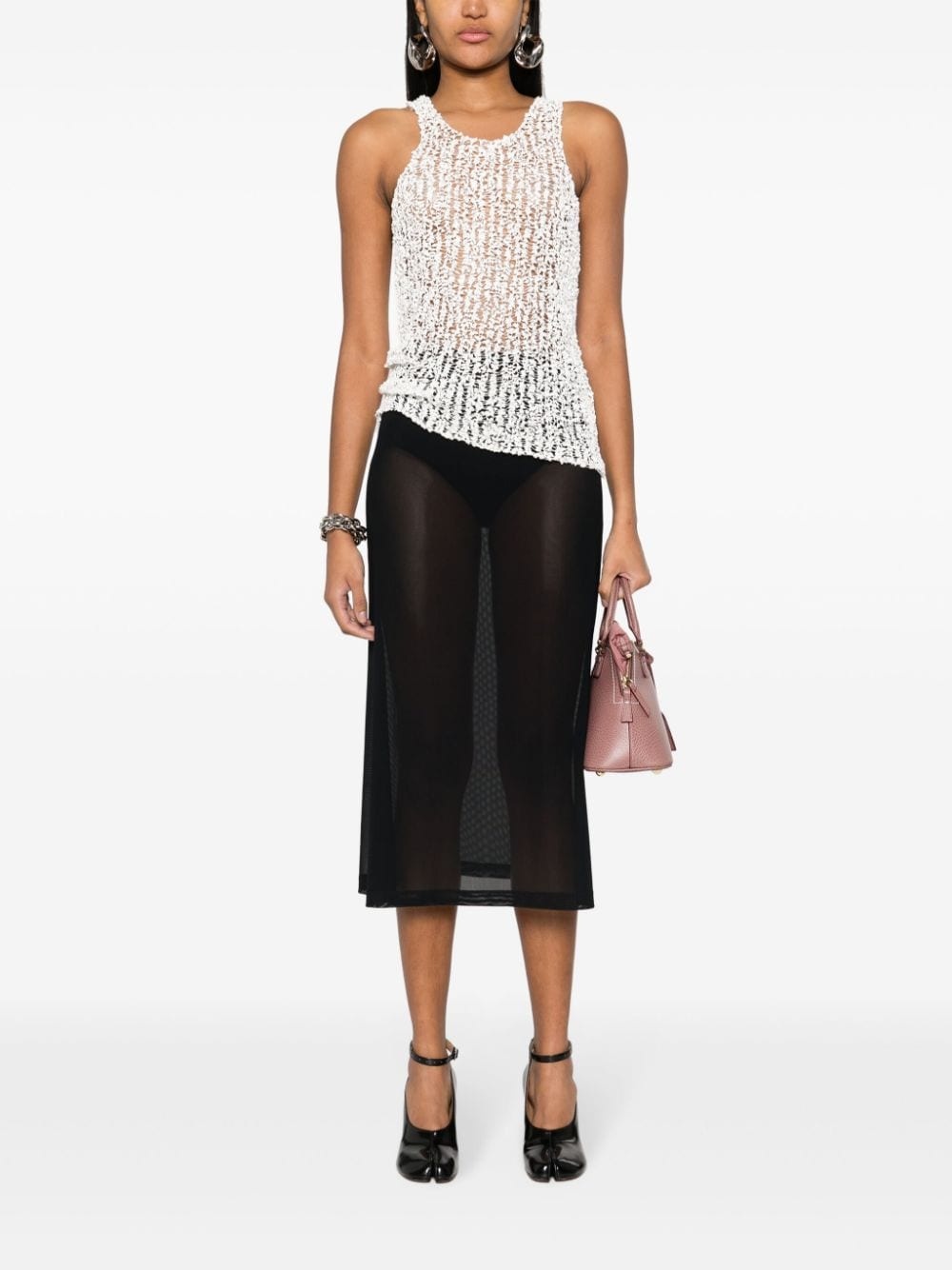 sheer open tank top - 2