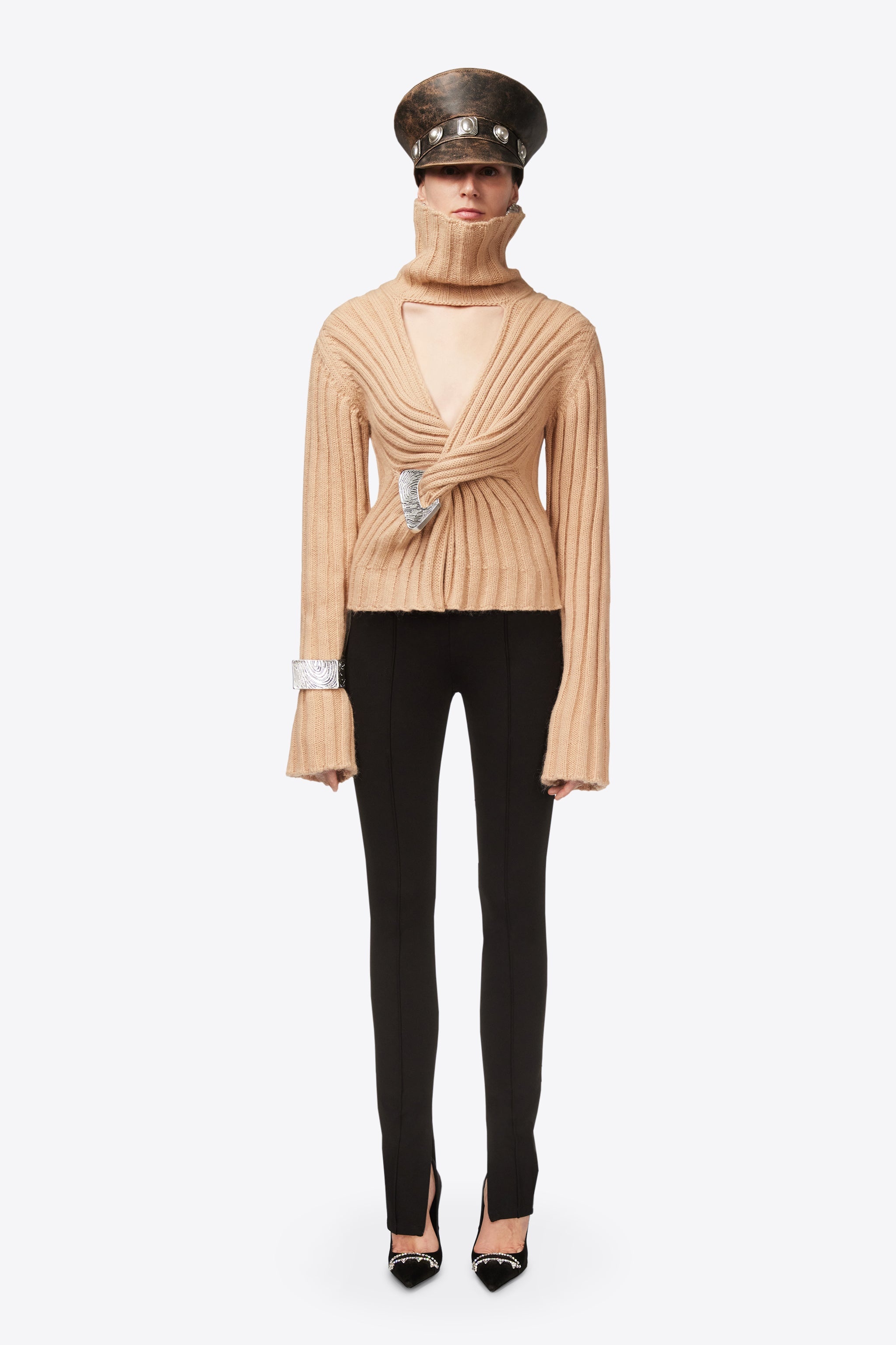 TWISTED KNIT TURTLENECK SWEATER - 3
