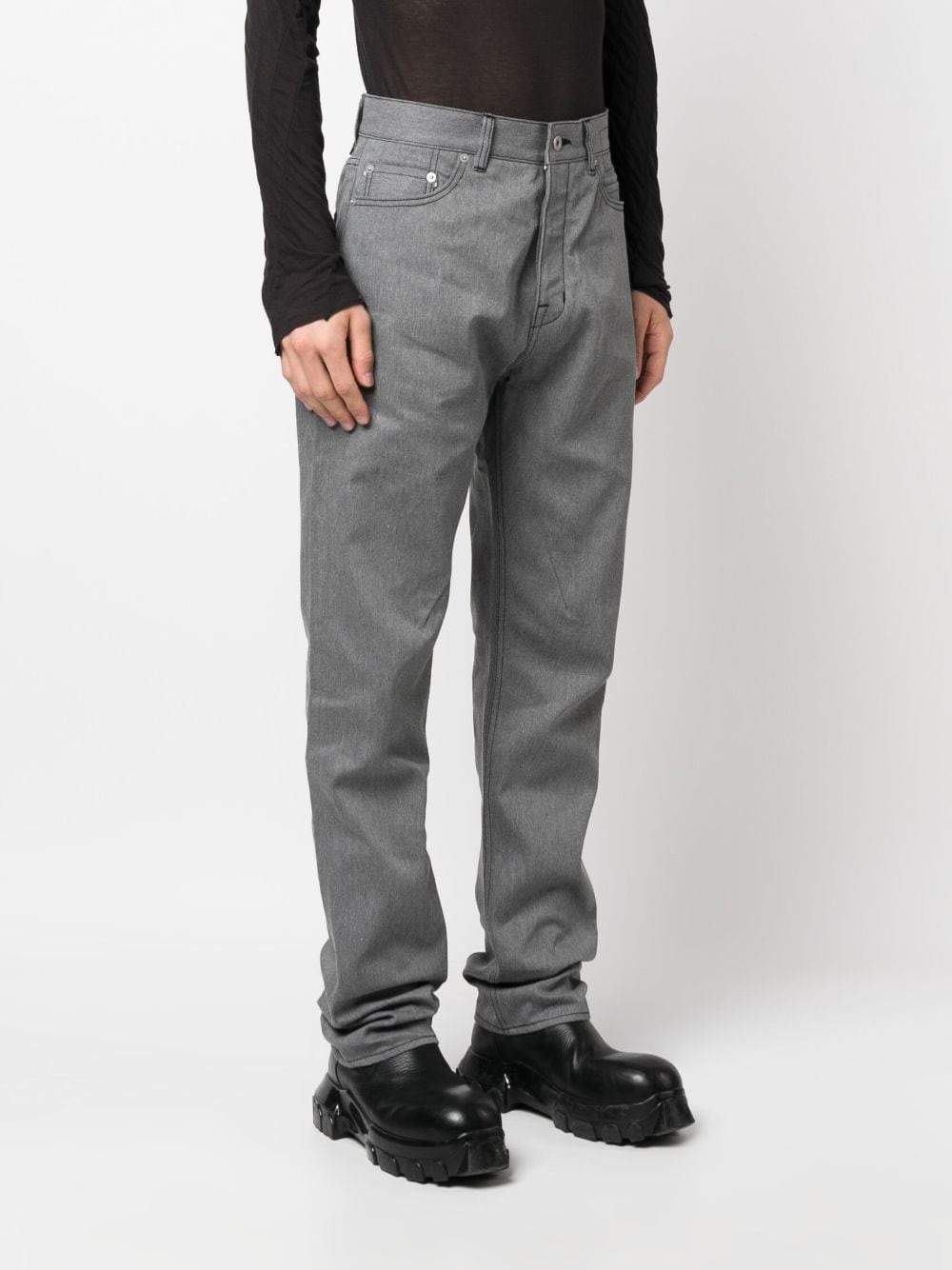 straight-leg cotton jeans - 4