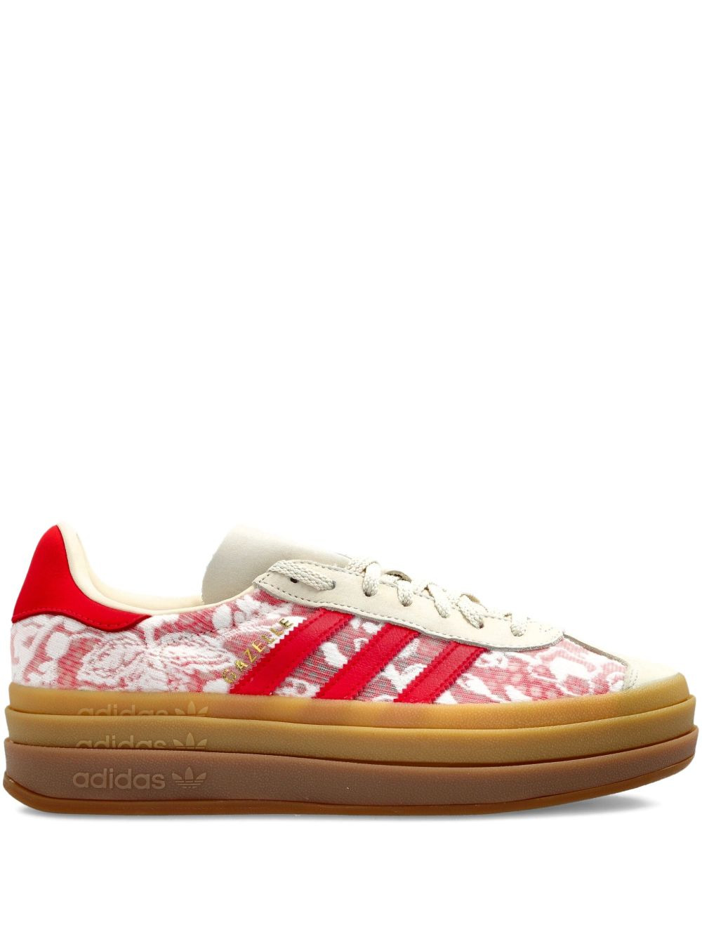 floral-print platform sneakers - 1