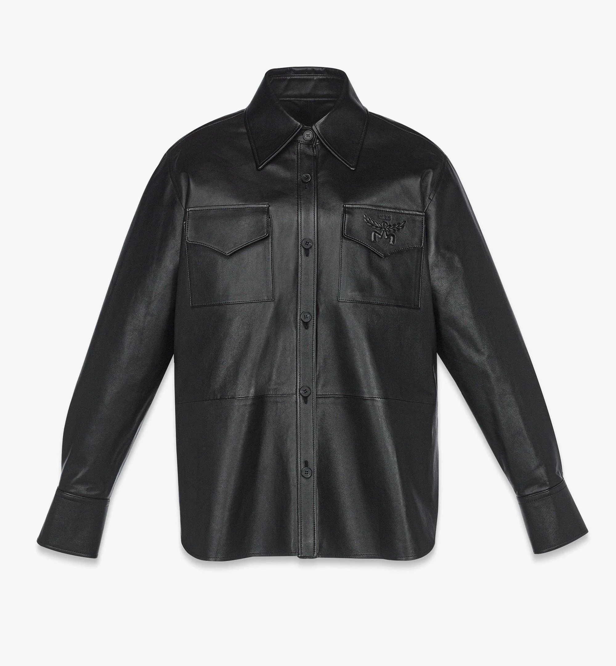 Black Label Shirt in Lamb Leather - 1