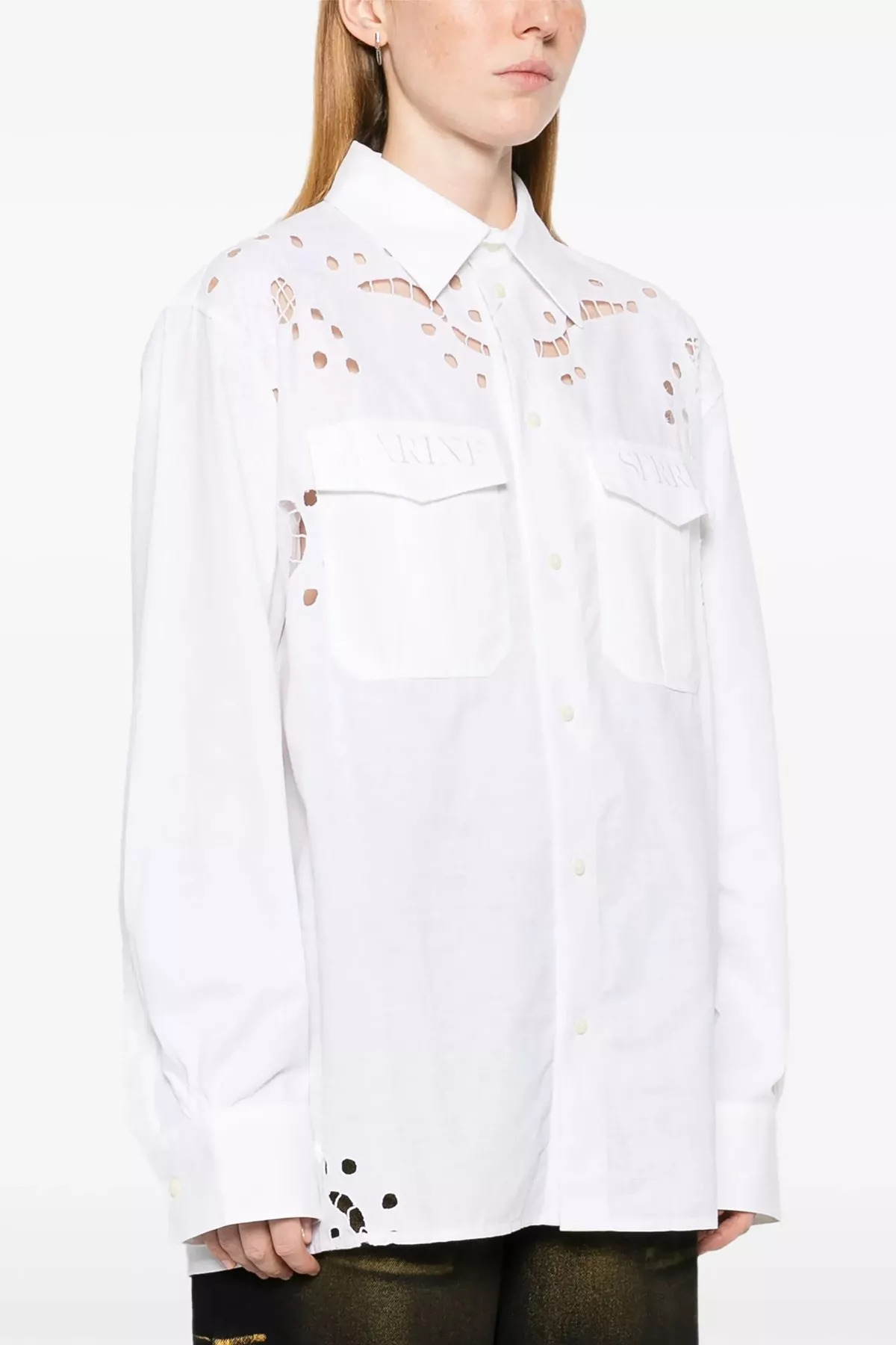 Cut-out embroidery shirt - 2