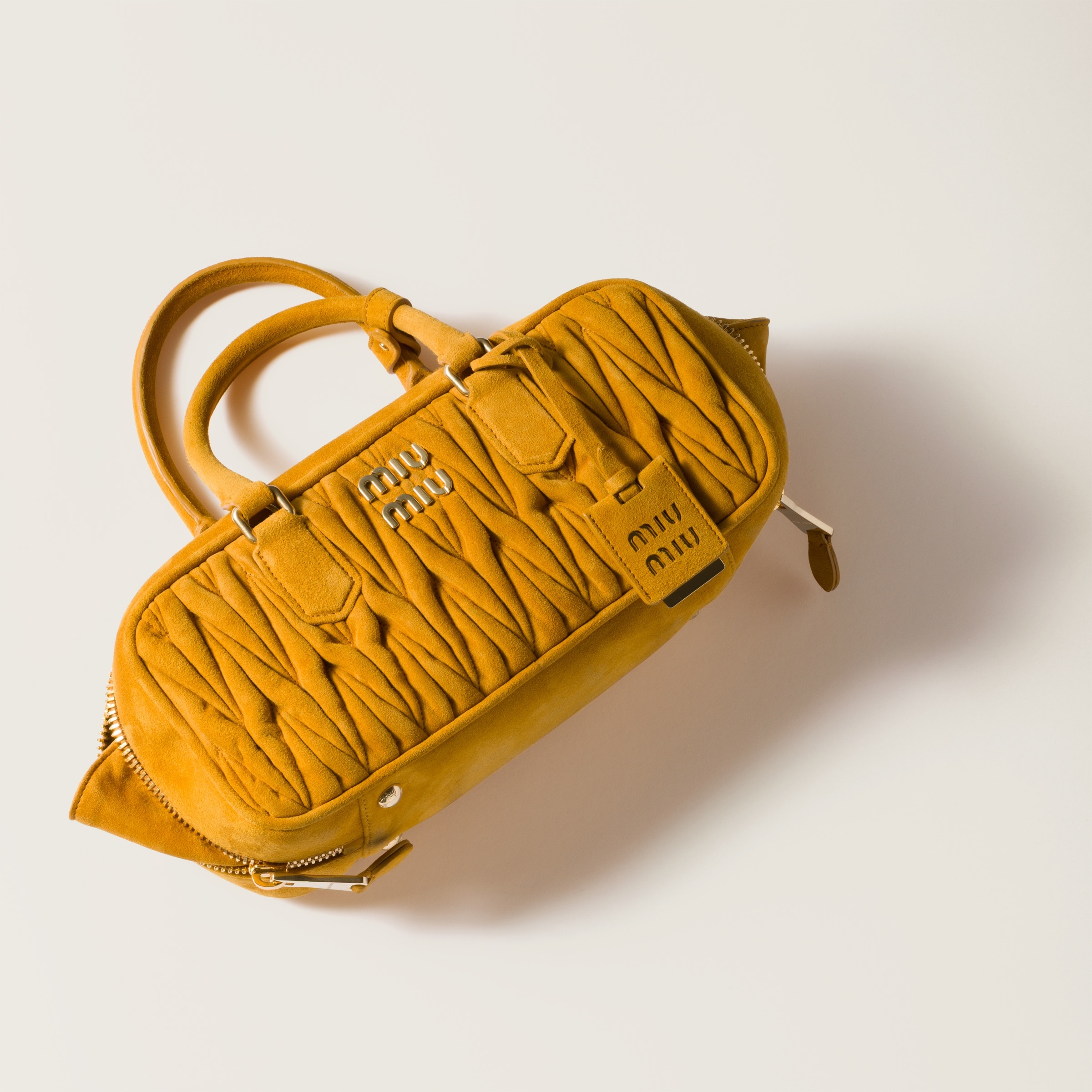 Arcadie matelassé suede bag - 7