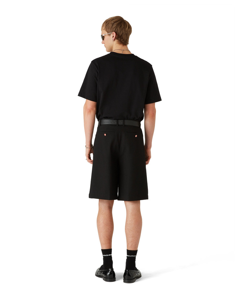 Cotton Tailored Belt Loop Shorts | Casablanca Paris 3