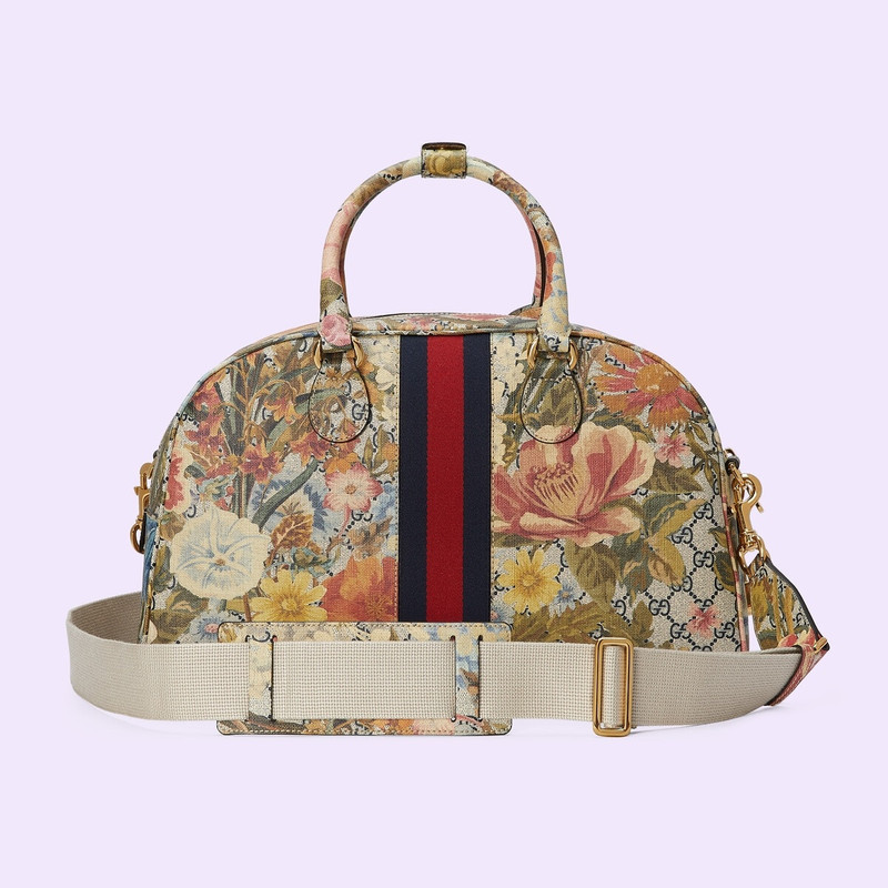 Ophidia Flora print medium duffle bag 6