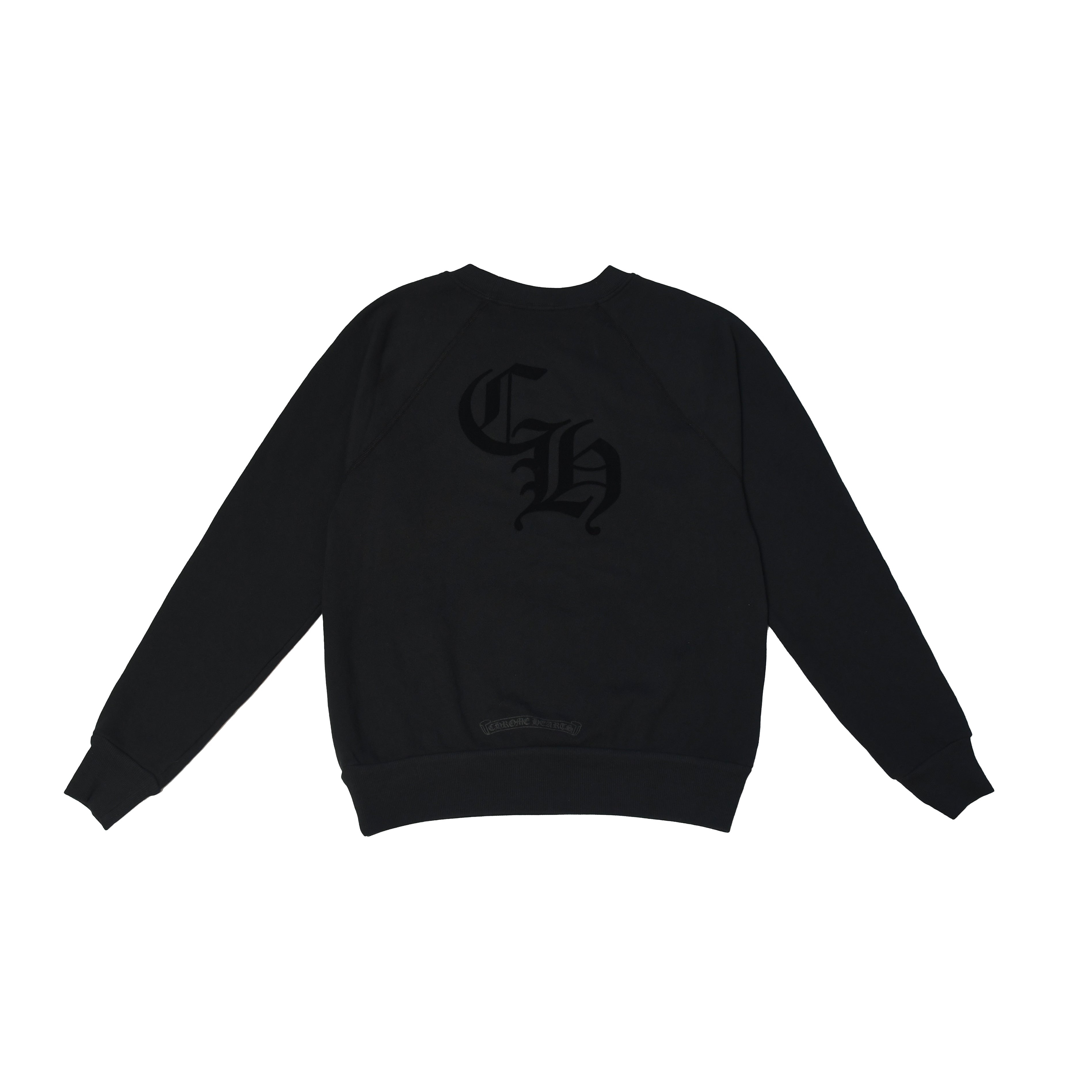 Chrome Hearts Cemetery Cross Blind Spot Crewneck Sweatshirt Black - 2